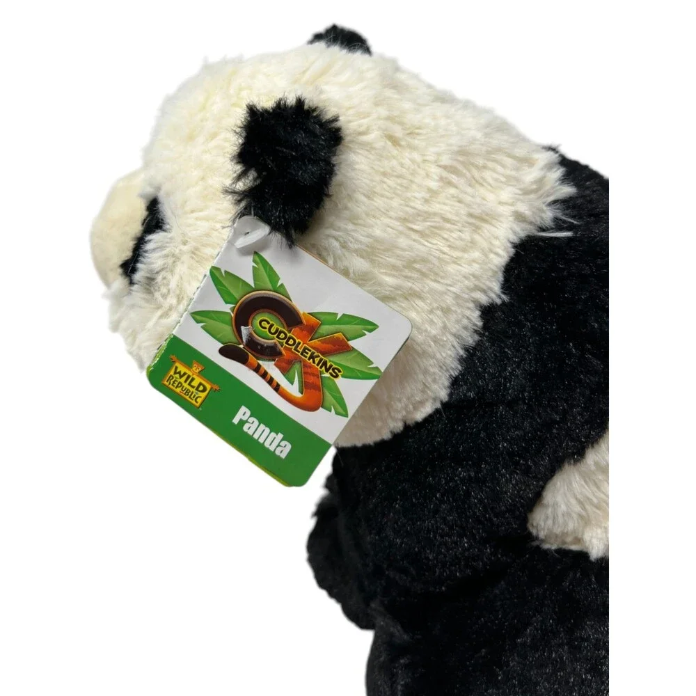 Wild Republic Panda Bear Unisex Size 10 In Black White Colorblock Kidcore Cuddle